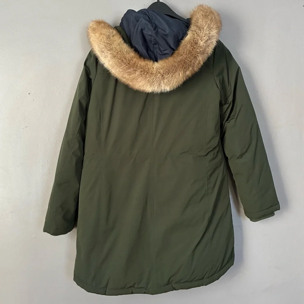 MICHAEL Michael Kors Down Filled Hooded Anorak Coat Parka Olive‎ Green Size S